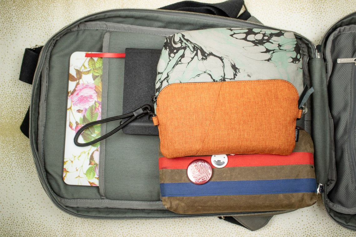 Baron Fig Venture Slimline Backpack inside laptop pockets