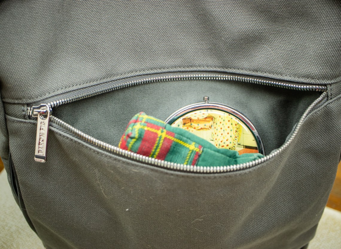 Baron Fig Venture Slimline Backpack front pocket