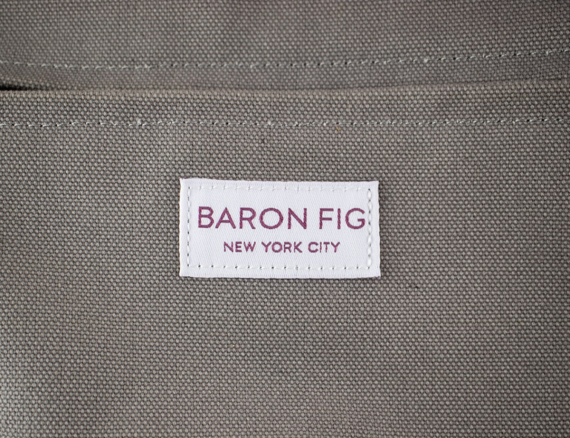 Baron Fig Kickstarter Slimline Backpack label
