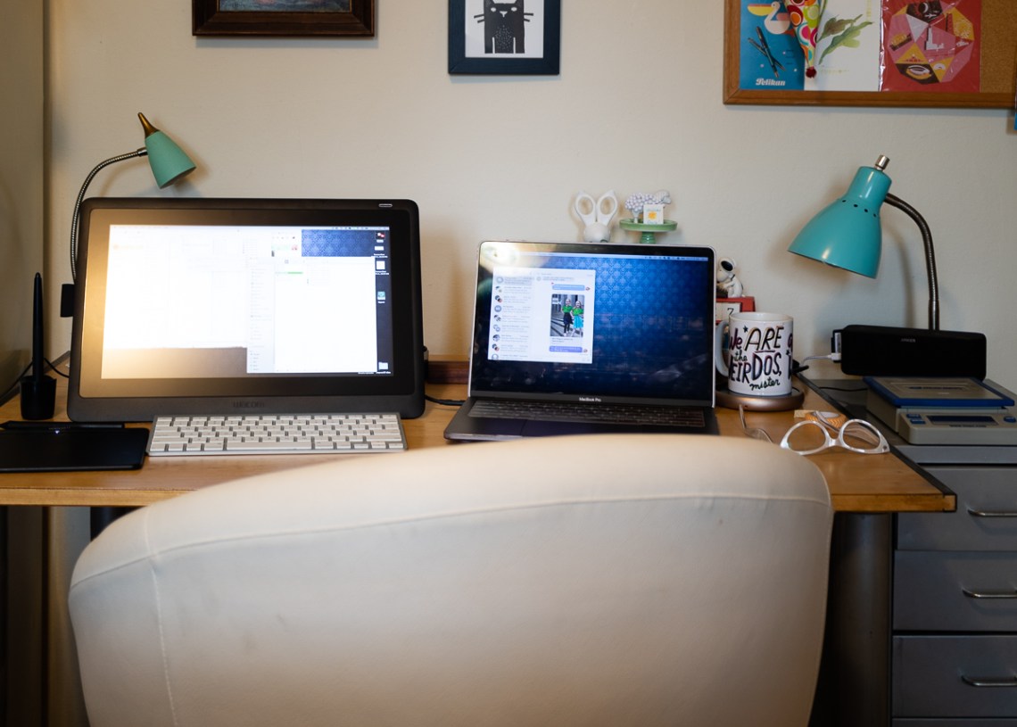 my desk set-up 2020