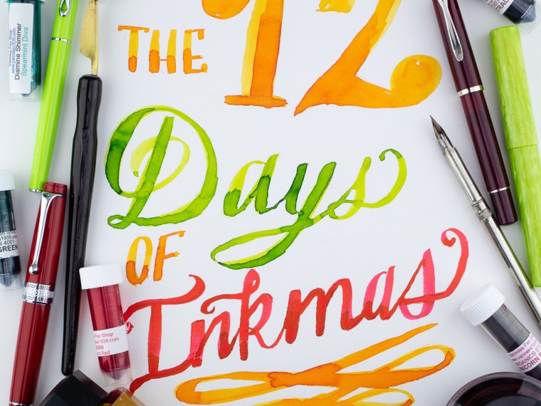 12 Days of Inkmas:  Robert Oster Shake & Shimmer Blood Rose (Day 7)