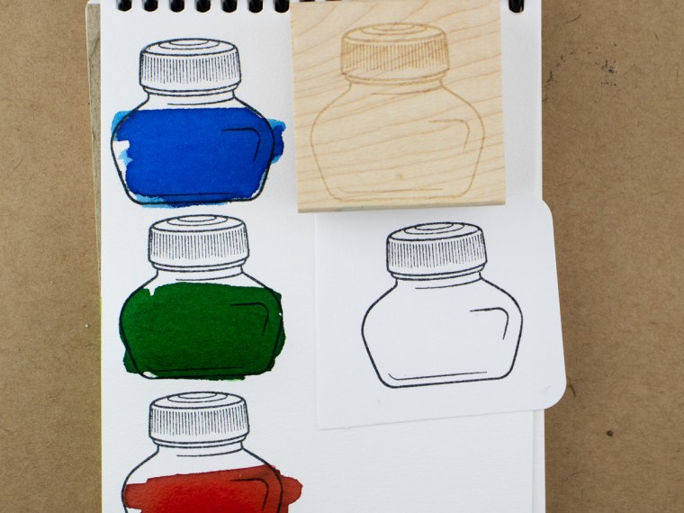 Product Preview: Ink Bottle Rubber Stamps (Shameless Plug)