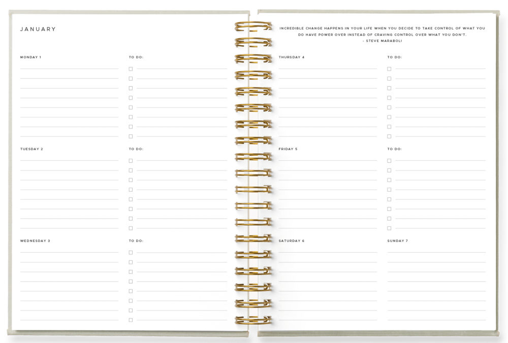 Golden Coil interior spread layout